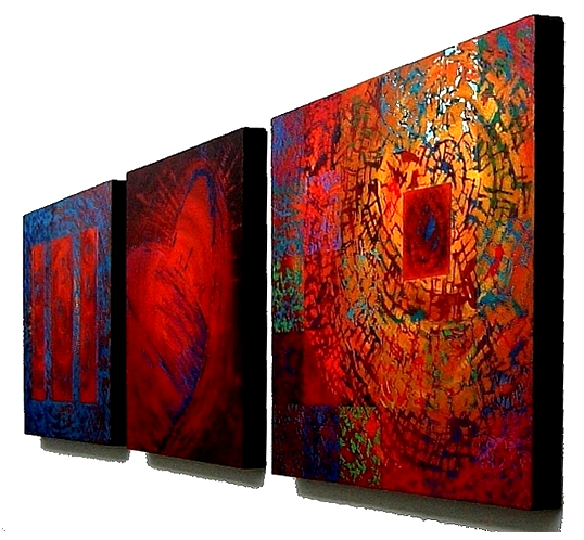 Collection of Elin's abstract paintings